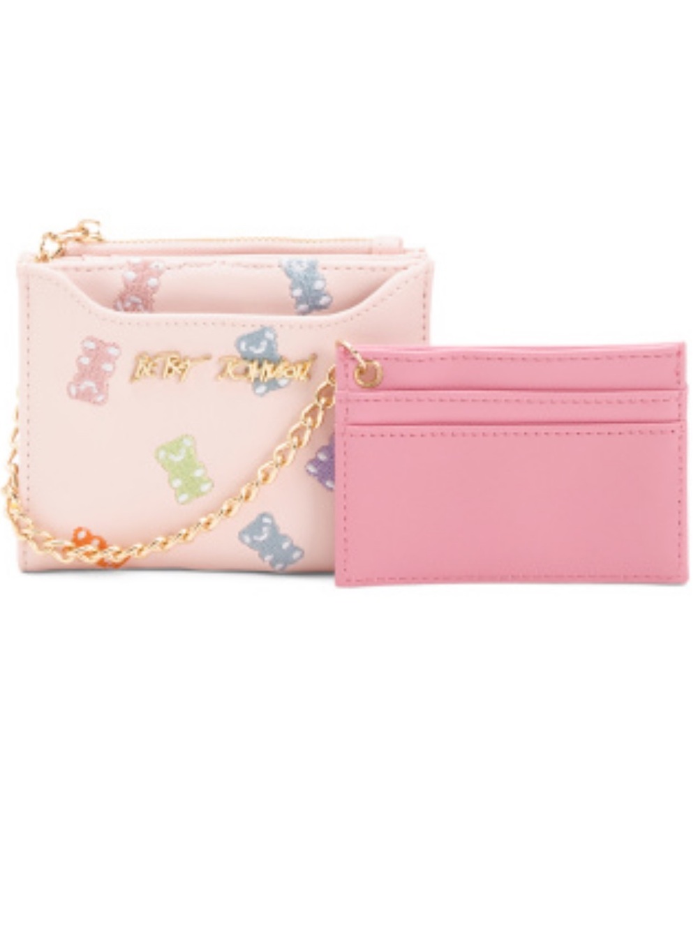 NEW Betsey Johnson XOFLO Gummy Bear Wallet & Card Case In Blush Pink